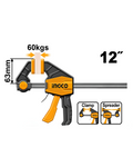Ingco Quick Bar Clamp 12" 300mm - ToolMaster Sri Lanka