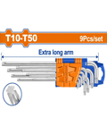 Wadfow Extra Long Arm Torx Key 9Pcs Set - ToolMaster Sri Lanka