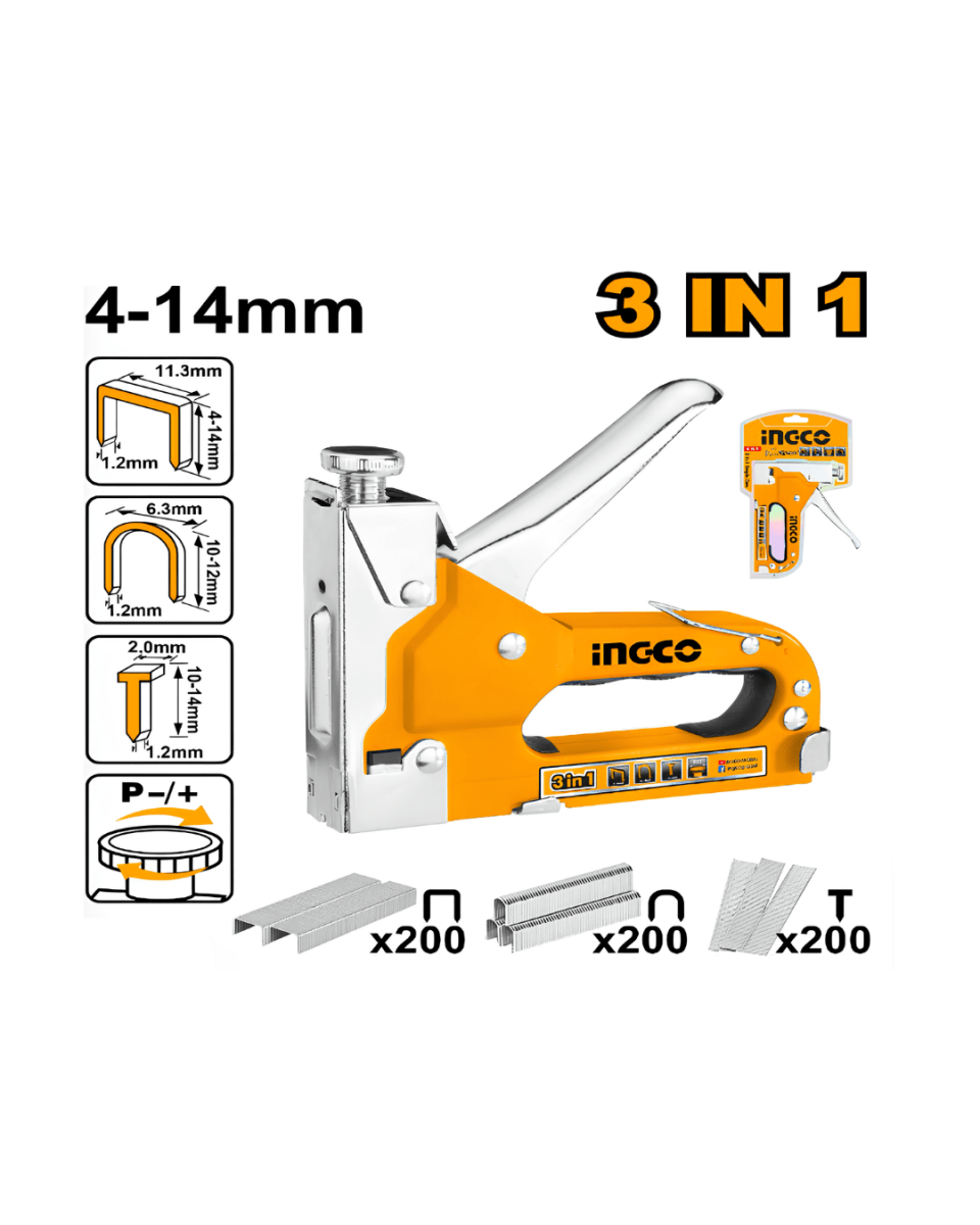 Ingco 3 in 1 Staple Gun - ToolMaster - Sri Lanka's Trusted Powertool Store.