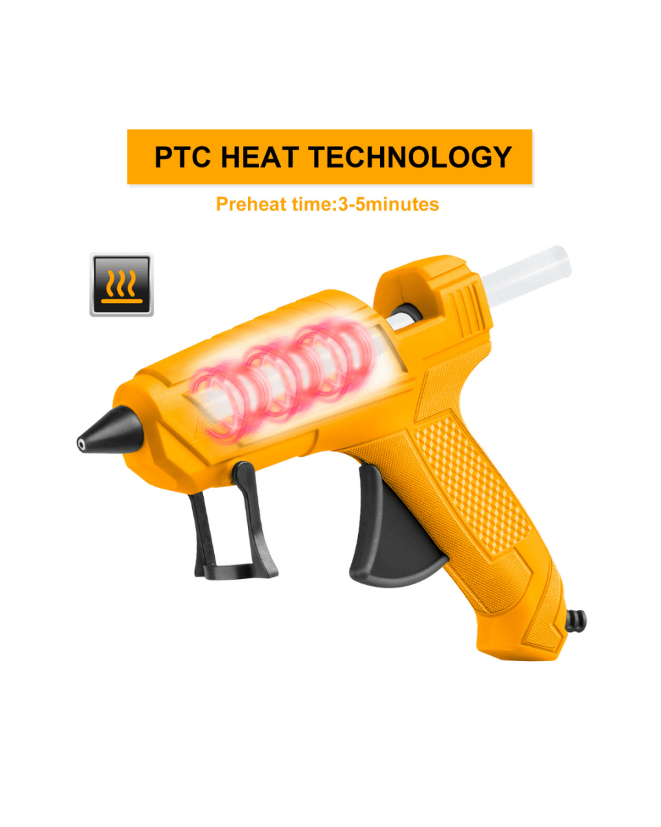 INGCO Glue Gun, 20W(100W), With 2 pcs 150mm Glue Sticks- ToolMaster Sri Lanka