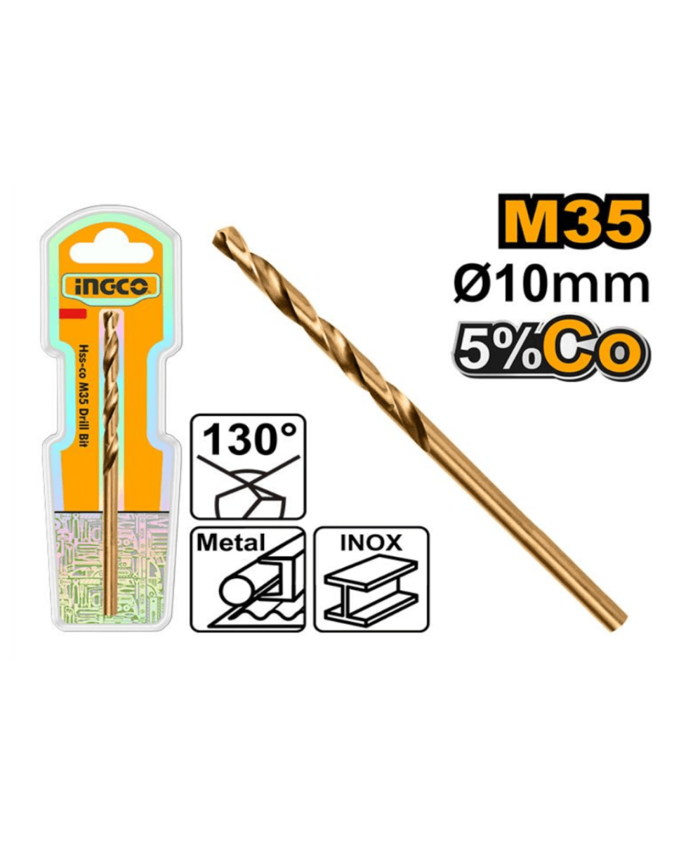 Ingco HSS CO M35 Drill Bit 10mm - ToolMaster - Sri Lanka's Trusted Powertool Store.