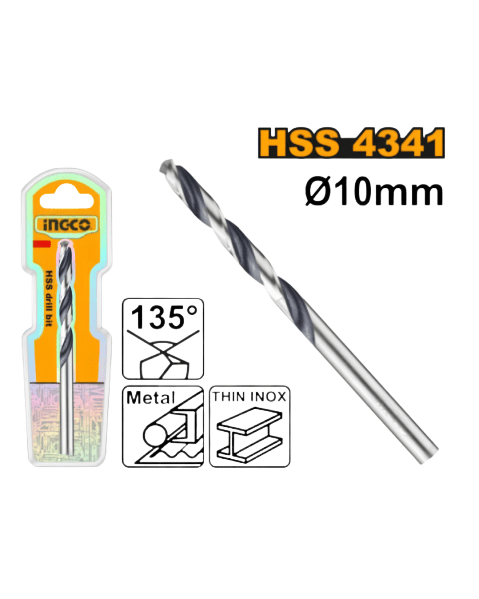 Ingco HSS Drill Bit 10mm - ToolMaster - Sri Lanka's Trusted Powertool Store.