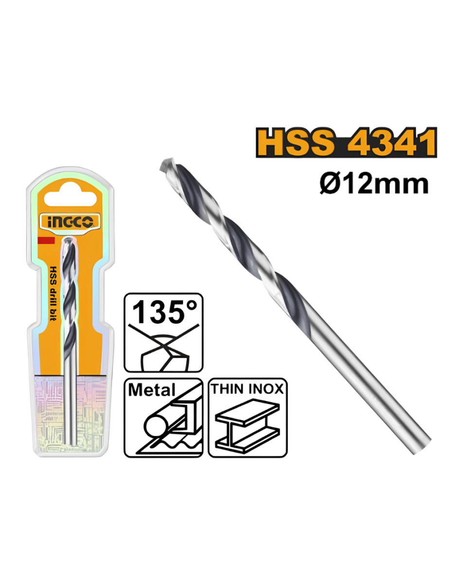 Ingco HSS Drill Bit 12mm - ToolMaster - Sri Lanka's Trusted Powertool Store.