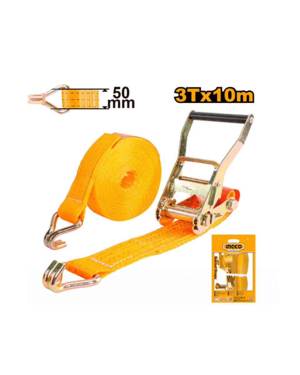 Ingco Ratchet Straps 3 Ton 10m - ToolMaster - Sri Lanka's Trusted Powertool Store.
