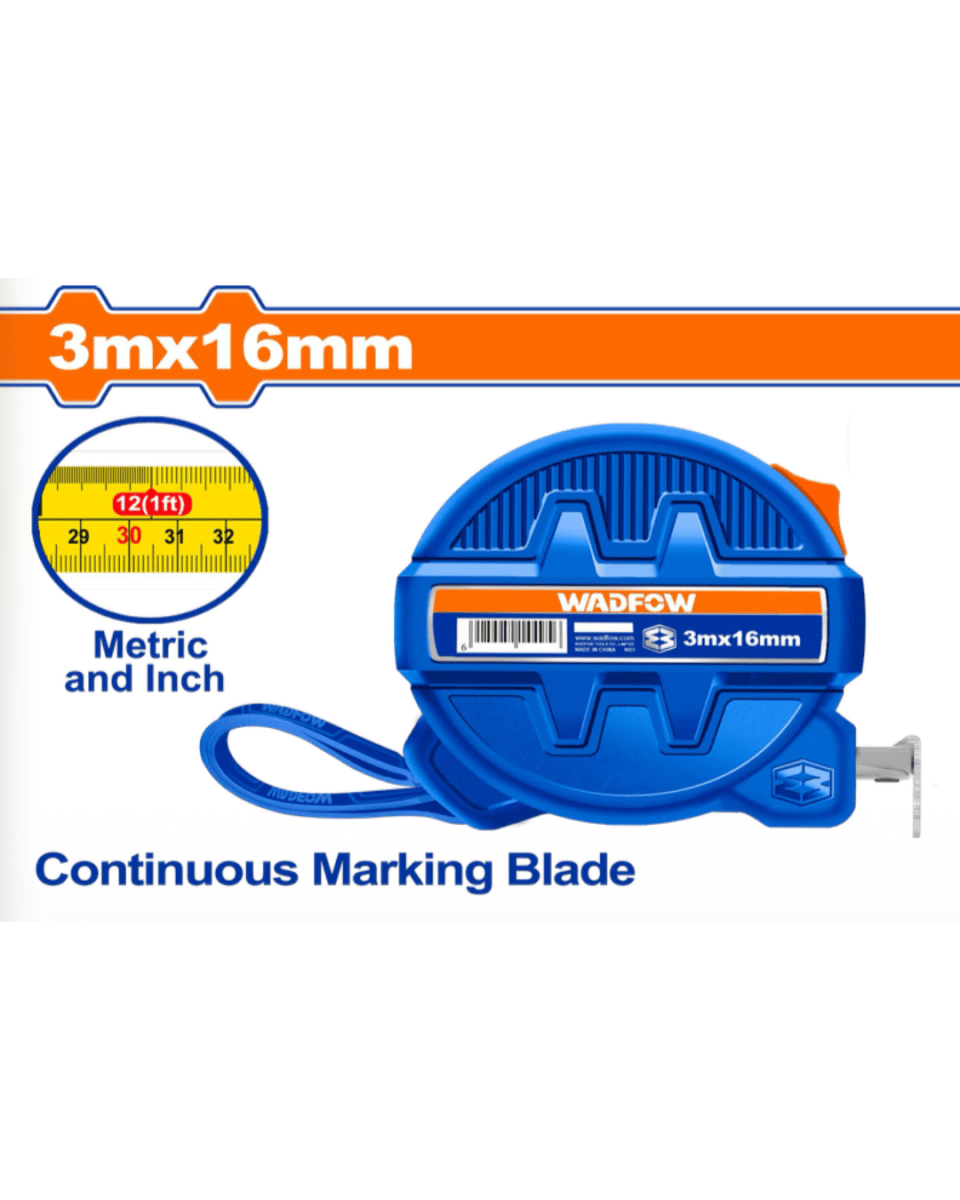 Wadfow 3m Steel Measuring Tape 16mm - ToolMaster - Sri Lanka's Trusted Powertool Store.