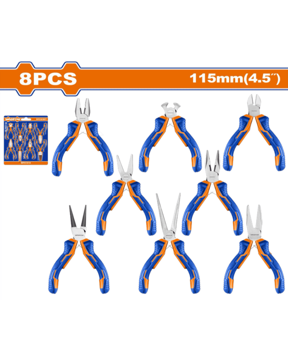 Wadfow 8 Pcs Mini Pliers Set - ToolMaster - Sri Lanka's Trusted Powertool Store.