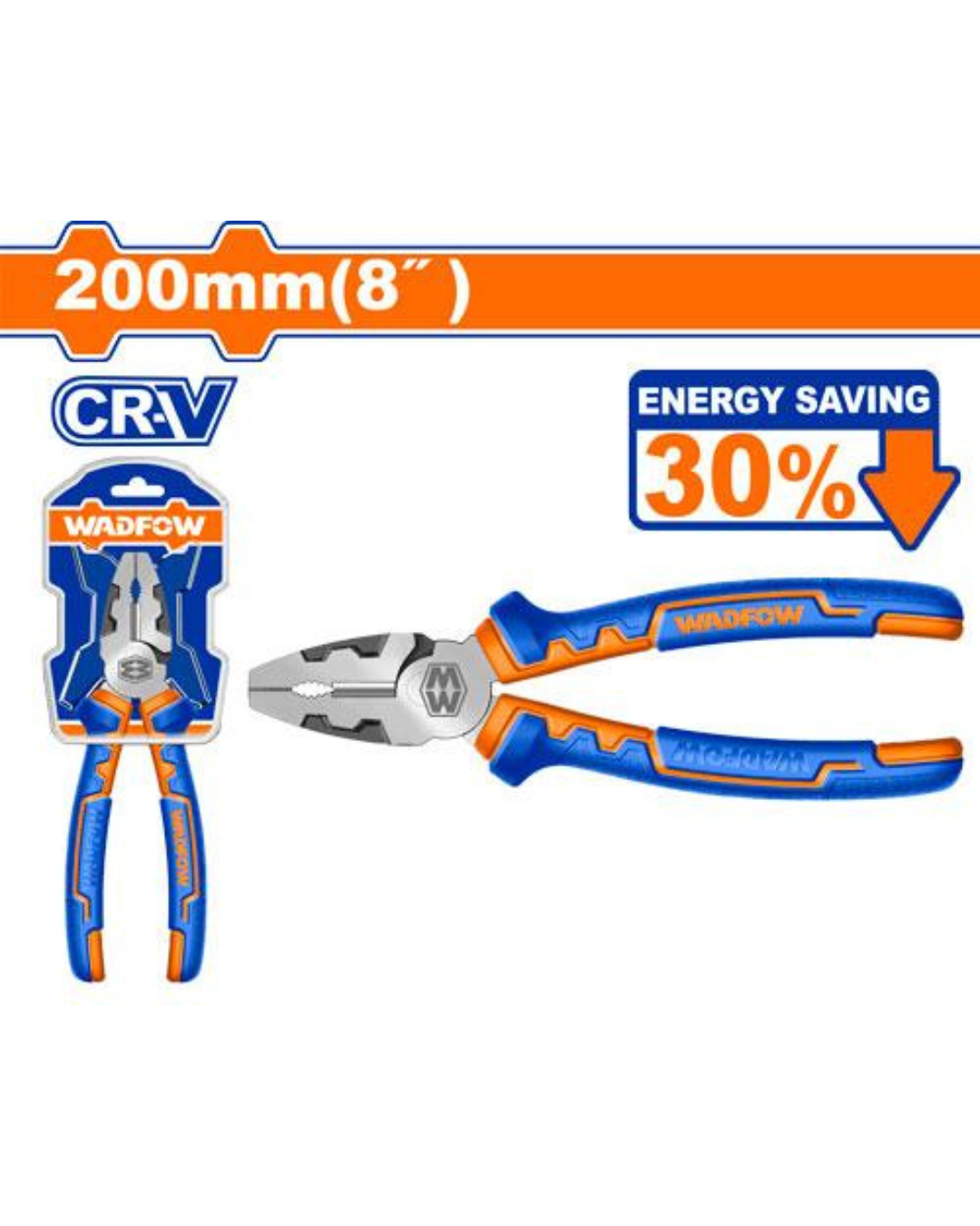 Wadfow High Leverage Combination Pliers 8" 200mm- ToolMaster Sri Lanka