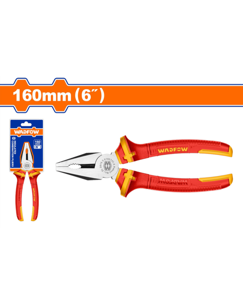 Wadfow Insulated Combination Pliers 6" 160mm - ToolMaster - Sri Lanka's Trusted Powertool Store.