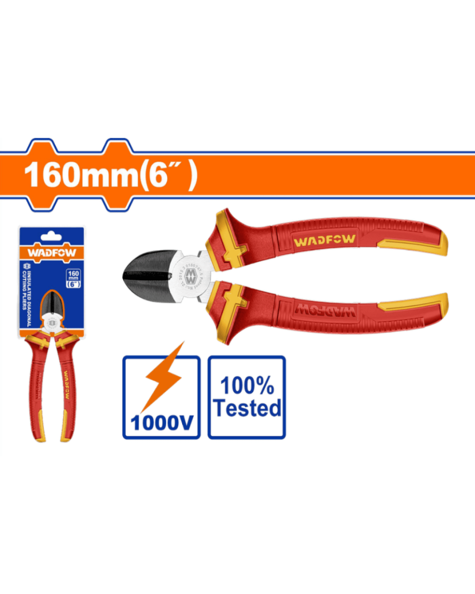 Wadfow Insulated Diagonal Cutting Pliers 6" 160mm - ToolMaster - Sri Lanka's Trusted Powertool Store.