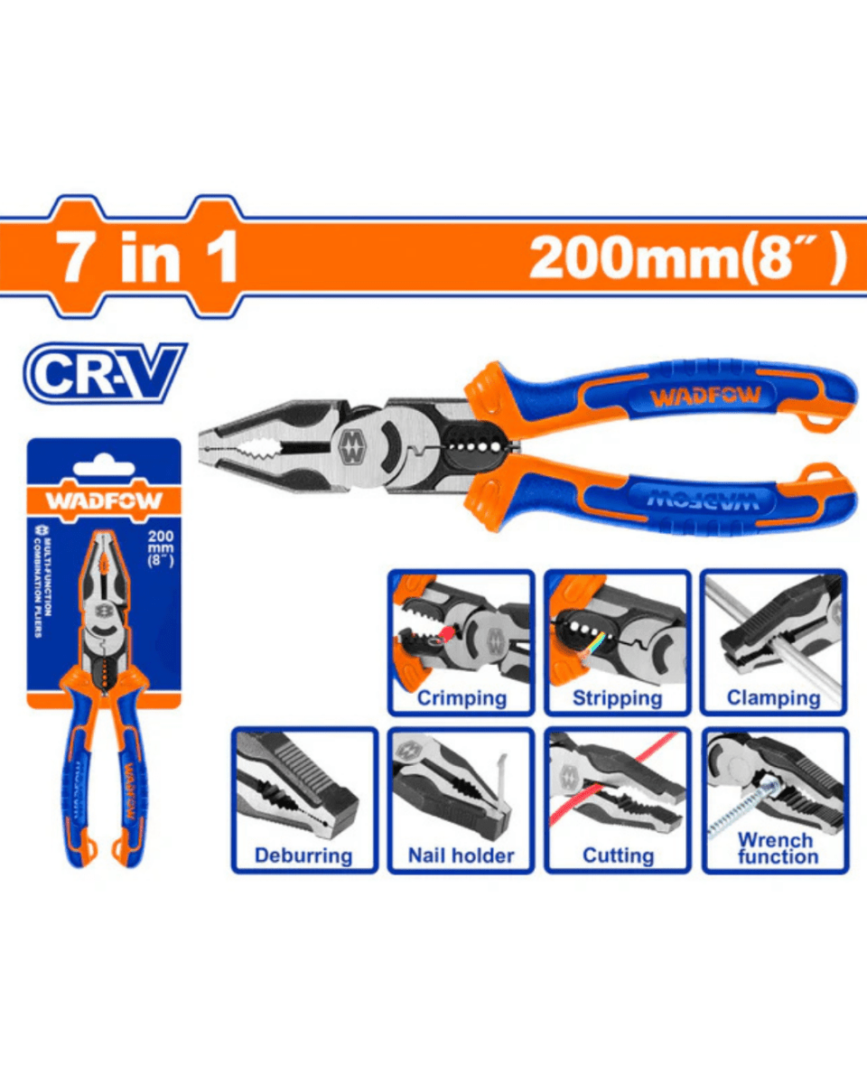 Wadfow Multi-Function Combination Pliers 8" 200mm- ToolMaster Sri Lanka