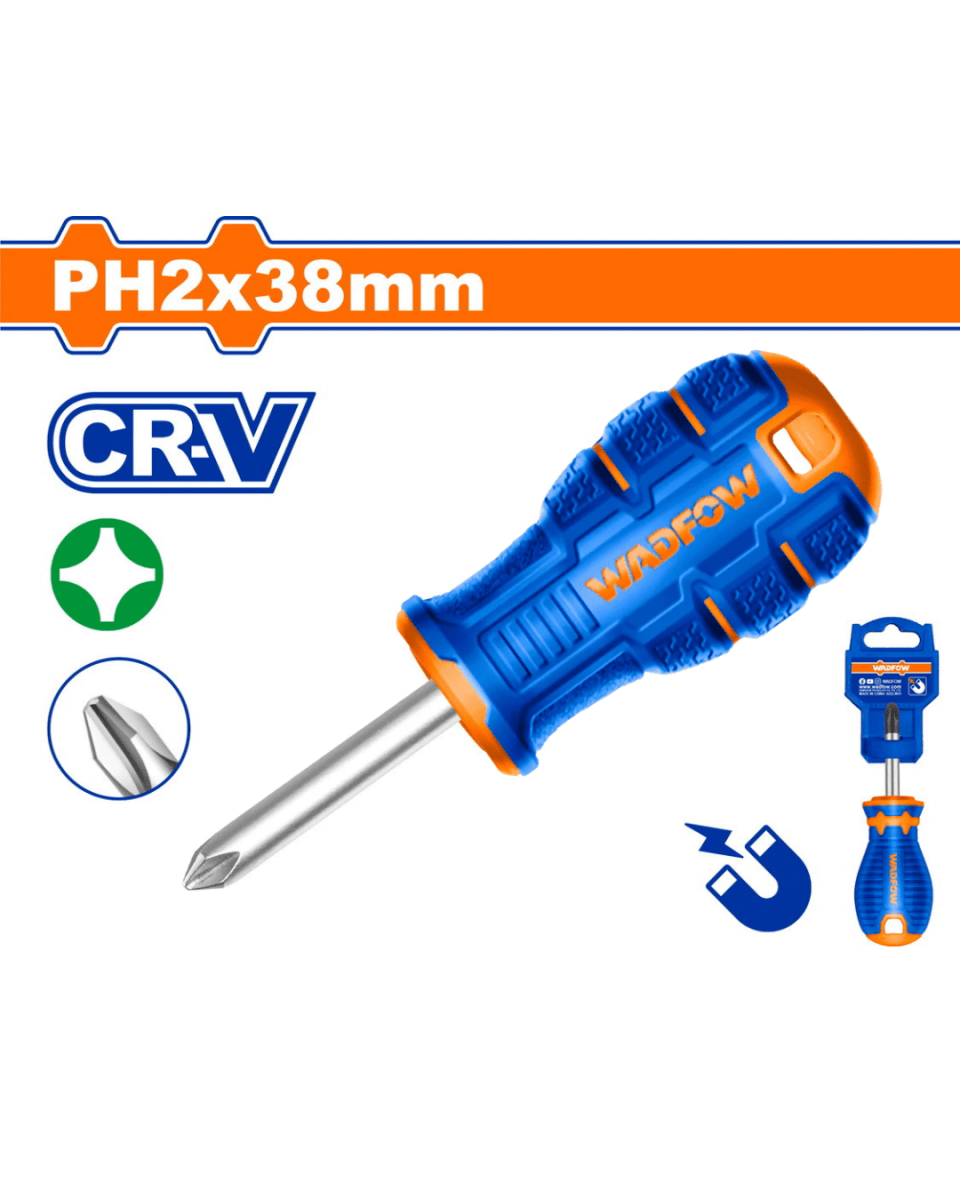 Wadfow Phillips Screw Driver PH2 X 38mm - ToolMaster - Sri Lanka's Trusted Powertool Store.