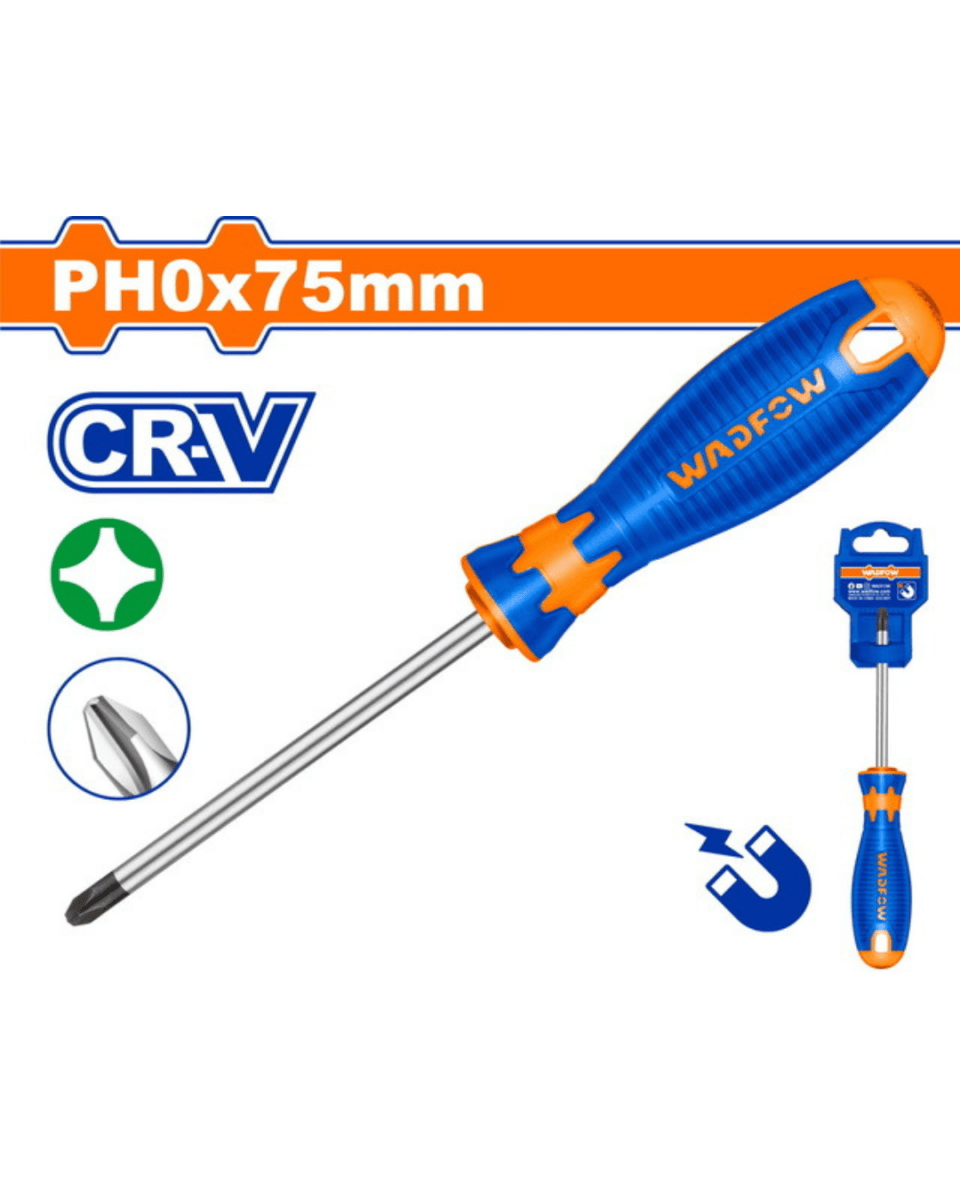 Wadfow Phillips Screwdriver PH0 X 75mm - ToolMaster - Sri Lanka's Trusted Powertool Store.
