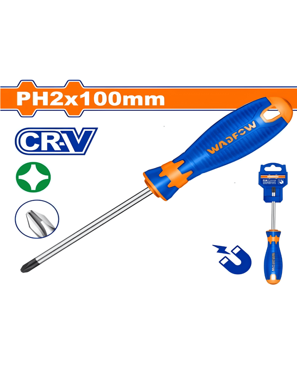 Wadfow Phillips Screwdriver PH2 X 100mm - ToolMaster - Sri Lanka's Trusted Powertool Store.