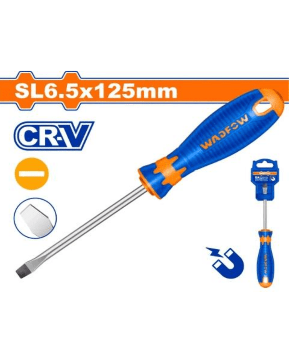 Wadfow Slotted Screwdriver SL6.5 X 125mm - ToolMaster - Sri Lanka's Trusted Powertool Store.