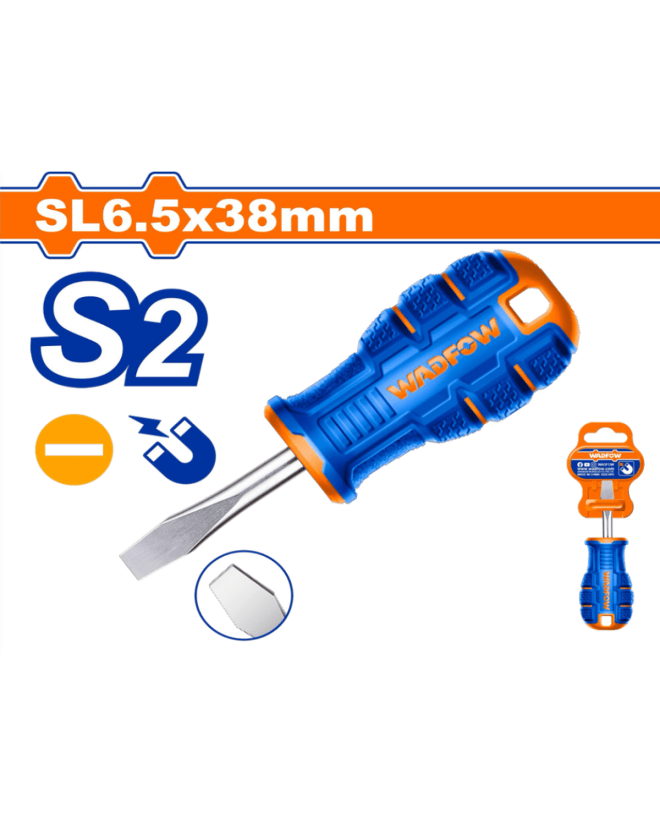 Wadfow Slotted Screwdriver SL6.5 x 38MM - ToolMaster - Sri Lanka's Trusted Powertool Store.