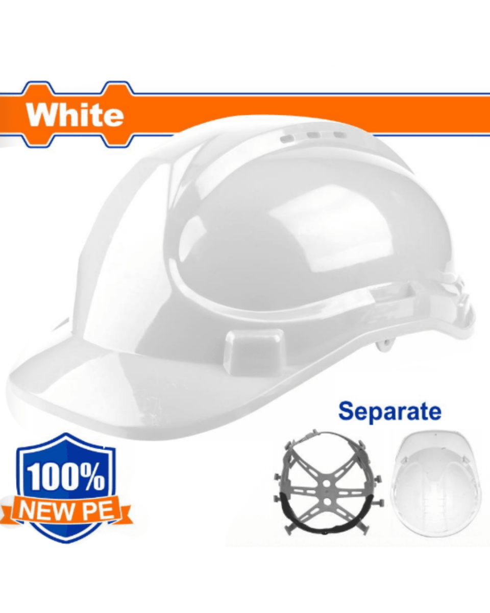 Wadfow White Safety Helmet - ToolMaster - Sri Lanka's Trusted Powertool Store.